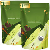 Mushroom Matcha, USDA Organic with 6 Adaptogenic Mushrooms and Ceremonial-Grade Japanese Matcha, Energy, Focus, Digestion, Immunity with Cordyceps, Lion’s Mane, Reishi, Turkey Tail, 30 servings