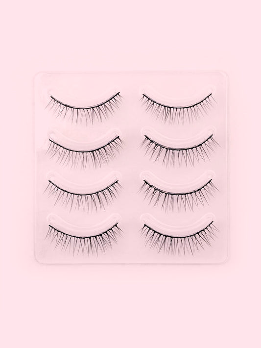 5 Pairs Natural Manga Soft Eyelashes Full Strip Lashes Manga Lashes Daily Dating Makeup