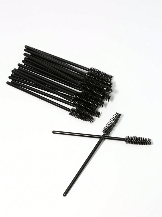 20pcs Disposable Eyelash Brush Black Mascara Wands Spoolies For Eyelash Extension Micro Eyelash Comb BrushEyebrow And Makeu UP Brush Tools