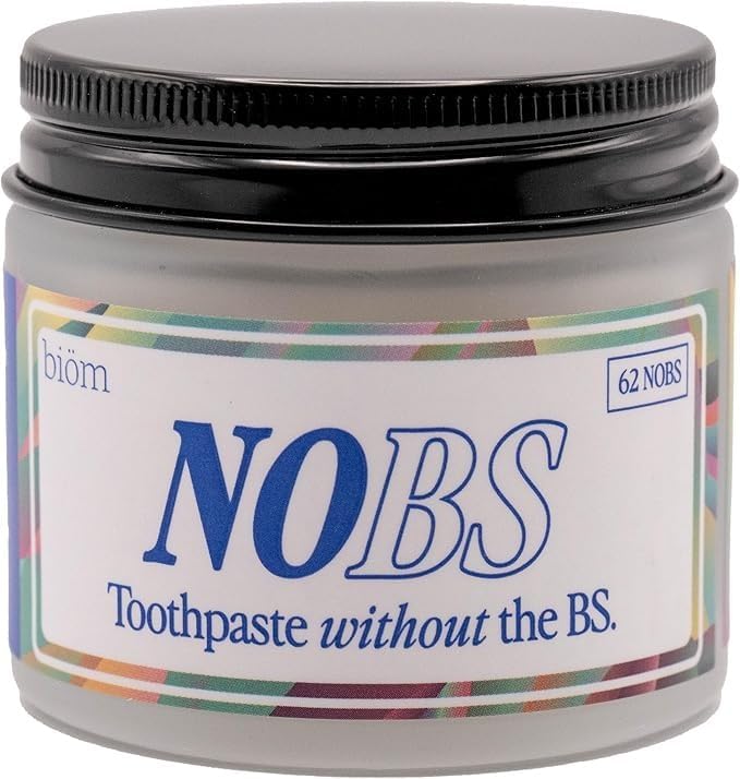 NOBS (No Bad Stuff) Toothpaste Tablets - Nano Hydroxyapatite, Fluoride & Plastic Free, Eco & Travel Friendly - Remineralize with NHA (3 Month)