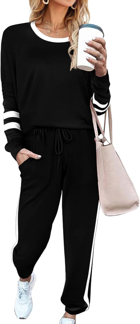 Sweatsuit for Women 2 Piece Outfits for Womens Crewneck Sweatshirts Pullover