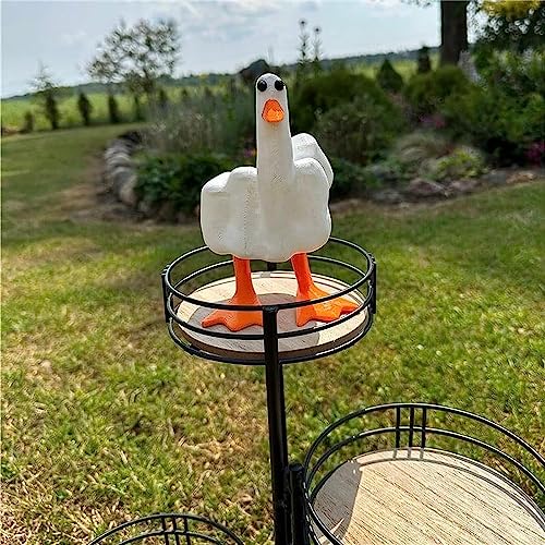 Funny Middle Finger Resin Garden Statue, Home Decoration Sculpture for Office Desk Gift