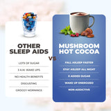 RYZE Mushroom Hot Cocoa | Melatonin Sleep Aid | Keto Cocoa Powder With Mushroom For Sleep | Melatonin, Reishi, Glycine, Cacao, L-Theanine, Chicory | Fall Asleep, Stay Asleep | 20 servings