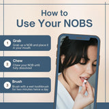 NOBS (No Bad Stuff) Toothpaste Tablets - Nano Hydroxyapatite, Fluoride & Plastic Free, Eco & Travel Friendly - Remineralize with NHA (3 Month)