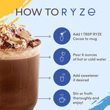 RYZE Mushroom Hot Cocoa | Melatonin Sleep Aid | Keto Cocoa Powder With Mushroom For Sleep | Melatonin, Reishi, Glycine, Cacao, L-Theanine, Chicory | Fall Asleep, Stay Asleep | 20 servings