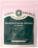 Premium Feminine Balance Gummies - for Women’s Health & Wellness - Immune Support - Vegan, Gluten-Free - Hawaiian Pineapple - 60 Gummies - 30 Servings