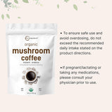 Organic Instant 10 in 1 Mushroom Coffee Powder, 28 Ounce (317 Servings) | Weight & Immune Support | Premium Arabica Coffee with Lion’s Mane, Chaga, Reishi,& More