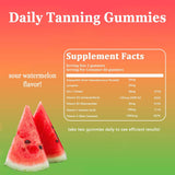 Tanning Gummies, Daily Tanning Gummies with Astaxanthin, Lycopene & Beta Carotene for Skin Health & Glow, Vegan, Non-GMO, 60 Gummies