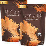 RYZE Mushroom Coffee | 6 Adaptogenic Mushrooms | USDA Organic | Instant Coffee | MCT Oil | USA Grown | Better Energy, Focus, Digestion, Immunity | Cordyceps, Lion’s Mane, Turkey Tail | 30 serving