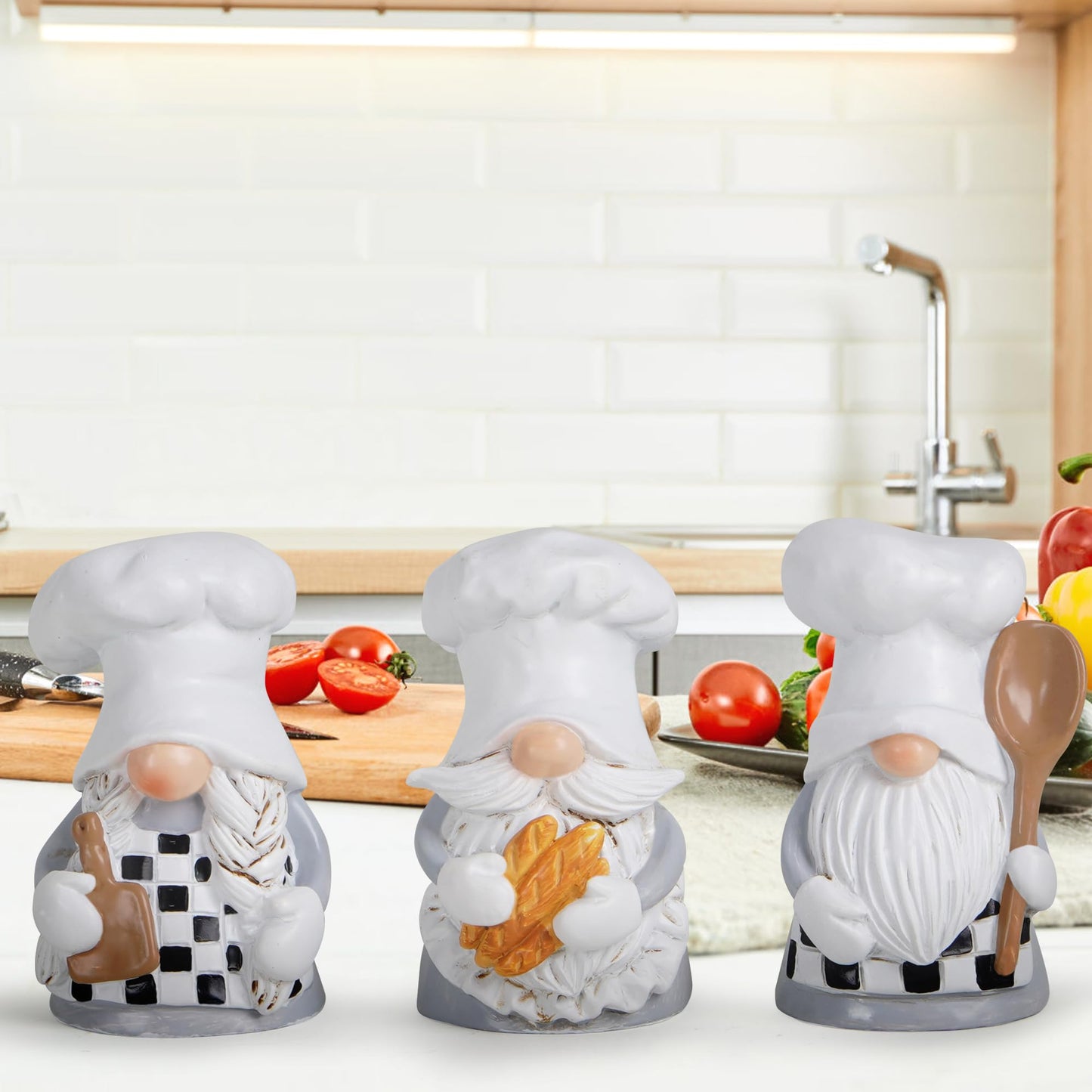 Chef Gnomes Decorations - Kitchen Home Decorations - Professional Chef Statue - Spring Decorations - Gift for Baking